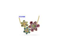 (Three-color big flower necklace) Devil's Eye Necklace, Swarovski Dynamic Tassel Swan Necklace