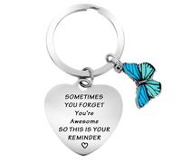 Three Color Butterfly Heart Keychain Inspirational Little Reminder Cute Bag Charm Key Ring for Women Daily Use