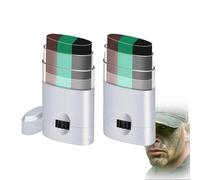 Three-Color Camouflage Face Paint Sticks Dual Pack - Waterproof Sweatproof Neon Glow in The Dark Makeup for Halloween Costumes Outdoor Festivals Military Hunting Fancy Dress Events