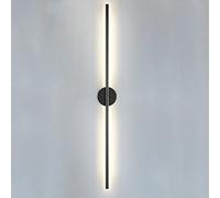 Three-color Dimmable Wall Mounted Light Aluminum Long Tube Wall Sconce Creative LED Wall Lantern Indoor Astigmatism Lamp Cylindrical Wall Lamp For Bedroom Living Room (Black 100CM)