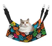 Three Color Footprints Printed Pet Hammock - Sleeping Hammock For Cats, Rabbits, Ferrets, Puppies, Small Animals
