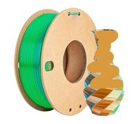 Three Color Silk PLA Filament 1.75mm 250g Per Roll Net Weight, Fits FDM 3D Printers(Sky Blu Green Orange)