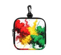 Three Color Smoke Small Zip Pouch-Waterproof Neoprene Storage Bag for Earbuds, Keychain Clip Case for Coins Cards USB, Travel Organiser