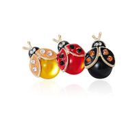 Three Colorful Ladybugs Ladybug Corsage Pin Costume, Yellow, Red And Black