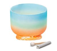 Three Colors Frosted Crystal Singing Bowls 8/10/12 Inch,Best Gift For Sound Healing Bath Therapy Meditation Yoga Instrument Zen,A Note,10 Inch