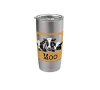 Three Cows that says Moo Stainless Steel Insulated Tumbler