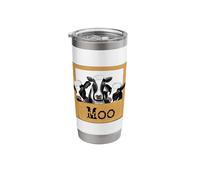 Three Cows that says Moo Stainless Steel Insulated Tumbler