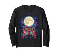 Three Crawfish Moon Galaxy Cool Space Retro Animal 1 Long Sleeve T-Shirt