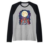 Three Crawfish Moon Galaxy Cool Space Retro Animal 1 Raglan Baseball Tee