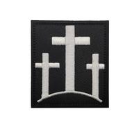 Three Crosses Christian Cavalry Patch Funny Mental Health Morale Humor Meme Embroidered Tactical Military Patches - Hook and Loop Fastener for Vest Bag Helmets