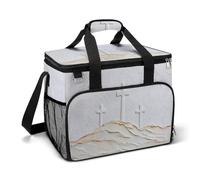 Three Crosses on The Hill Camping Cooler Bag Insulated Beach Coolers Portable Leak Proof Bags with Shoulder Strap