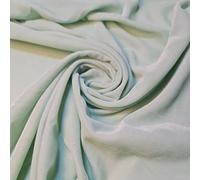 Three Crown Velvet Fabric Soft Strong Material - Home Decor, Curtains, Upholstery, Dress - 112cm Wide (Pastel Mint, 2 Meter)