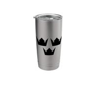 Three Crowns TRE KRONOR Sweden Symbol Swedish Emblem Stainless Steel Insulated Tumbler