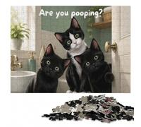 Three Curious Kittens Asking a Question Jigsaw Puzzle, 1000 Pieces | Adult Jigsaw Puzzle - colour and shape clues for organised assembly alone or together.