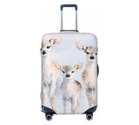 Three Cute Deer in The Snow Elastic Travel Luggage Covers Dustproof Scratch-Resistant Suitcase Protector Fit 22-24 Inch