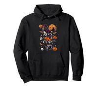Three Cute English Springer Spaniels Cosplay Witch Halloween Pullover Hoodie
