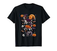 Three Cute English Springer Spaniels Cosplay Witch Halloween T-Shirt