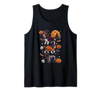 Three Cute English Springer Spaniels Cosplay Witch Halloween Tank Top