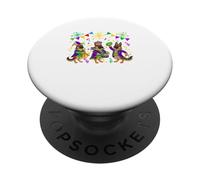 Three Cute German Shepherds Mardi Gras Masked Funny Parades PopSockets Adhesive PopGrip
