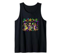 Three Cute German Shepherds Mardi Gras Masked Funny Parades Tank Top