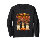 Three Cute Labrador Retrievers Thanksgiving Fall Tree Owner Long Sleeve T-Shirt