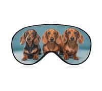 Three Dachshunds Eye Mask Sleep Mask Eye Masks for Sleep Sleep Masks for Women Men Sleeping Mask Travel Eye Mask Sleep Mask Blackout Funny Sleep Mask Cute Sleep Mask