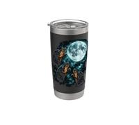 Three Dachshunds Under Moon Canine Night Scene Stainless Steel Insulated Tumbler