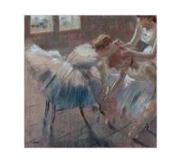 Three Dancers Preparing for Class by Edgar Degas Canvas Wall Art Print Poster For Home School Office Decor Unframe 12x12inch