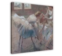 Three Dancers Preparing for Class by Edgar Degas Poster Wall Art Canvas Bedroom Decor Office Room Kitchen Decor Gift Frame 12x12inch