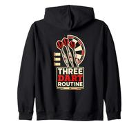 THREE DART ROUTINE Throw Setup Zip Hoodie