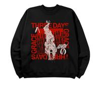 Three Days Grace Unisex-Adult Official Merch Alienation Crewneck Sweater, Black Pullover, Large