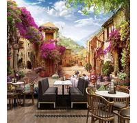 Three Dimensiona Architecture Streets Flowers Flying Birds 3D Wallpaper Luxury Home Dining Decor Paste Sofa Living Room The Wall for Bedroom Mural-430cm×300cm