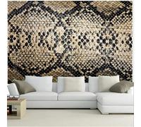 Three Dimensiona Art Graffiti Snake Skin Texture 3D Wallpaper Silky Texture Home Study Office Grey Dining Room Sofa Bedroom Living Room TV Backdrop-400cm×280cm