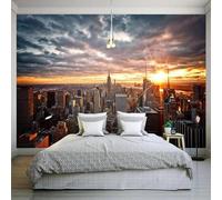Three Dimensiona City Architecture Beautiful Sunset 3D Wallpaper Luxury Home Dining Decor Paste Sofa Living Room The Wall for Bedroom Mural-150cm×105cm