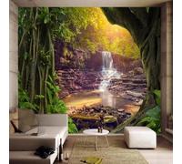 Three Dimensiona Creative Jungle Waterfall Rock 3D Wallpaper Luxury Home Dining Decor Paste Sofa Living Room The Wall for Bedroom Mural-150cm×105cm