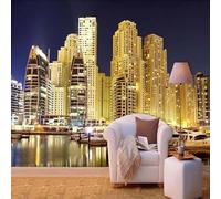 Three Dimensiona Gold City Architecture River 3D Wallpaper Luxury Home Dining Decor Paste Sofa Living Room The Wall for Bedroom Mural-350cm×256cm