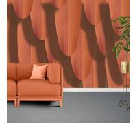 Three Dimensiona Minimalist Orange Feathers Art 3D Wallpaper Luxury Home Dining Decor Paste Sofa Living Room The Wall for Bedroom Mural-250cm×170cm