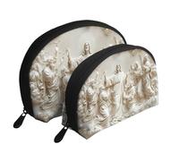 Three-Dimensional Ascension Printed Makeup Bags 2-Piece Portable Shell Travel Toiletry Bag