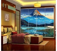 Three Dimensional Blue Mountain Peaks River Landscape 3D Wallpaper Easy Install Feature Office Living Room Sofa Bedroom TV Background Wall Decoration-400cm×280cm