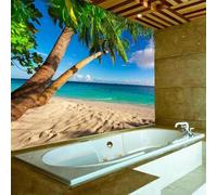 Three Dimensional Blue Sky White Clouds Beach Coconut Trees 3D Wallpaper Luxury Home Dining Decor Paste Sofa Living Room The Wall for Bedroom Mural-430cm×300cm