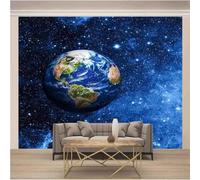 Three Dimensional Blue Universe Planets Stars 3D Wallpaper Luxury Home Dining Decor Paste Sofa Living Room The Wall for Bedroom Mural-250cm×170cm