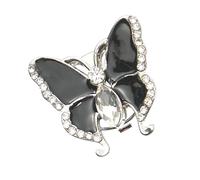 Three Dimensional Butterfly Rhinestones Cufflinks for Dress Shirts Elegant Alloy Accessories for Prom Event Business Meeting Alloy Accessories