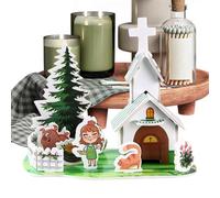Three-Dimensional Cartoons | Children's Architectural Mockups | Miniature Scene with Interactive Early Learning Activity for Boys And Girls At Home