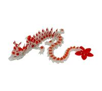 Three-dimensional Dragon Toy - Articulated 3D Print Glowing In The Dark, Flexible Dragon Model Sculpture, Detailed Rugged Durable, Movable Limbs For Playful Fun