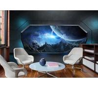 Three Dimensional Geometric Space Cosmic Planet 3D Wallpaper Luxury Home Dining Decor Paste Sofa Living Room The Wall for Bedroom Mural-250cm×170cm
