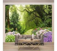 Three Dimensional Green Forest Flower Butterfly 3D Wallpaper Luxury Home Dining Decor Paste Sofa Living Room The Wall for Bedroom Mural-350cm×256cm