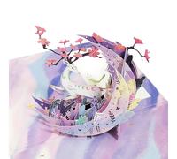 Three-dimensional Greeting Card 3D Pop-Up Card Moon Deer Rabbit Aesthetics Birthday Blessing Thanksgiving Card
