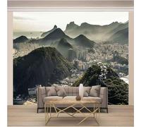Three Dimensional Mountains Cities Architecture Art 3D Wallpaper Textured Silk Easy Install Living Room Sofa Bedroom Dining Room Home Decoration Wall-350cm×256cm
