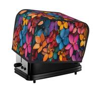 Three-Dimensional Multi-Colored Flower Petals Toaster Cover 2 Slice Kitchen Small Appliance Covers With Pockets Dust And Fingerprint Protectio