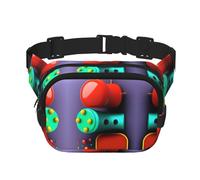 Three-Dimensional Objects Square Double-Layer Waist Bag for Outdoor Activities Such as Sports, Travel, Hiking, Cycling